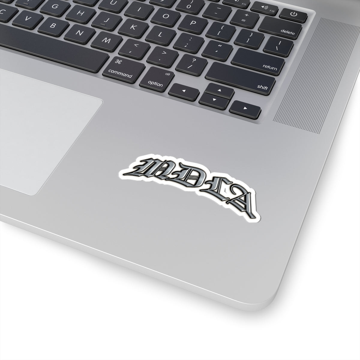 MDLA Gothic Logo Sticker — Kiss-Cut Laptop Sticker
